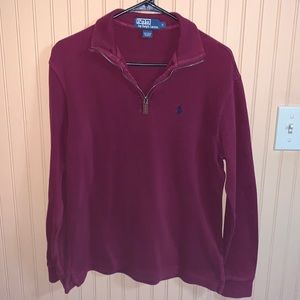 Maroon Ralph Lauren Quarter Zip Pullover Size: Small